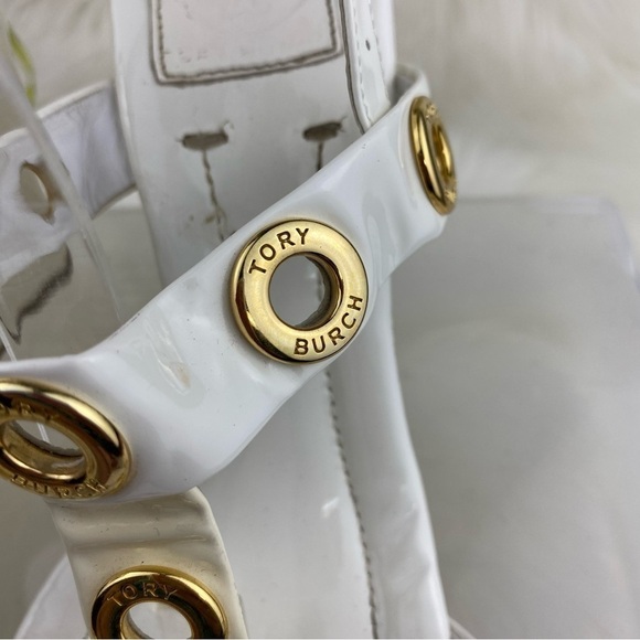 TORY BURCH KATHRYN STRAPPY WEDGE SLINGBACK HEELS - Picture 7 of 15